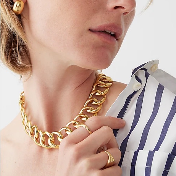 J. Crew Jewelry - NEW J.Crew Gold-link Collar Necklace